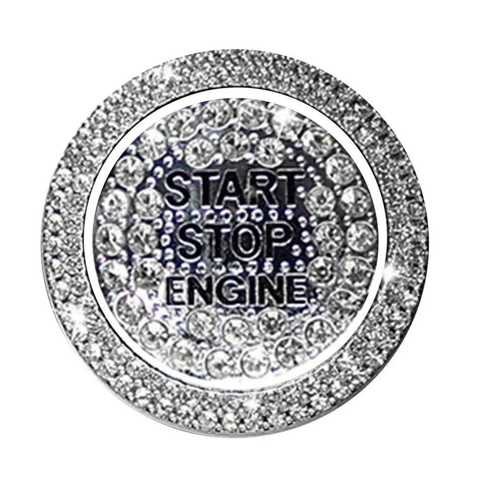 Push Start Switch Button Decorative Rhinsetone Stickers