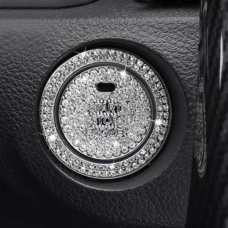 Push Start Switch Button Decorative Rhinsetone Stickers