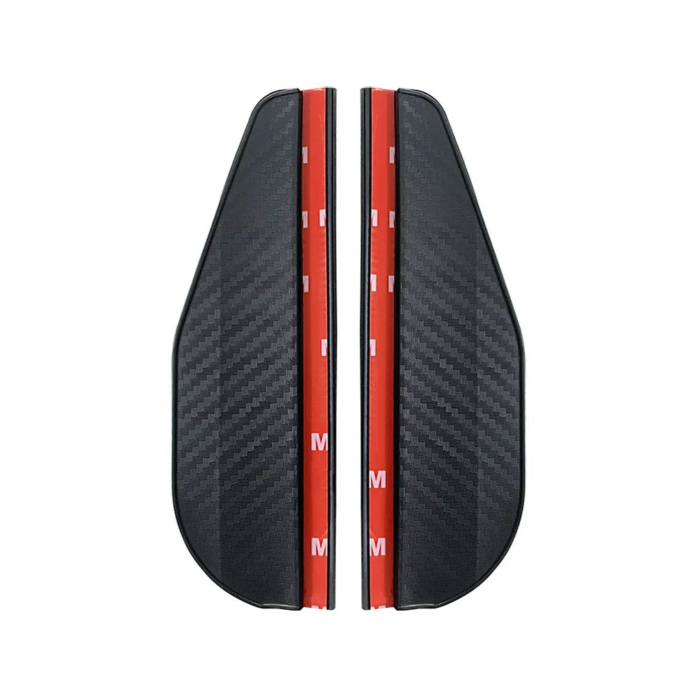 2PCS Carbon Fibre Rear-view Mirror Rain Eyebrow