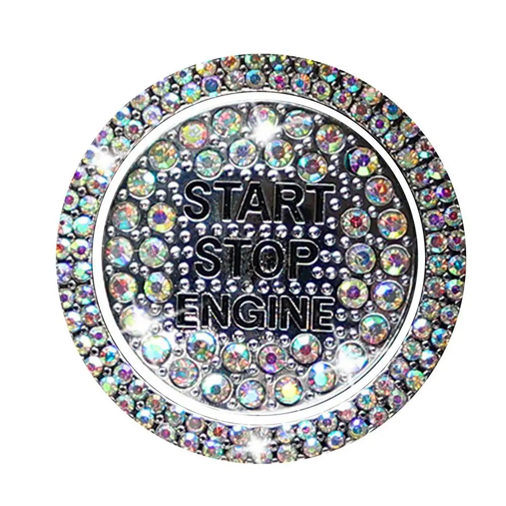 Push Start Switch Button Decorative Rhinsetone Stickers