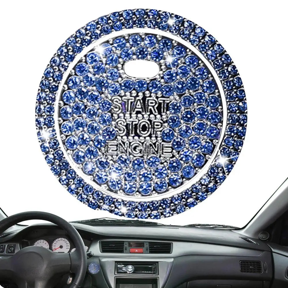 Push Start Switch Button Decorative Rhinsetone Stickers