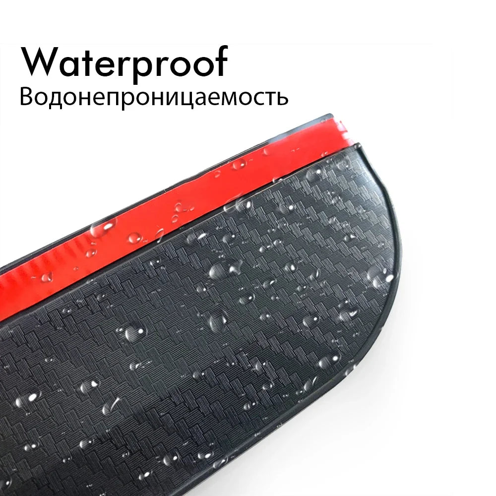 2PCS Carbon Fibre Rear-view Mirror Rain Eyebrow