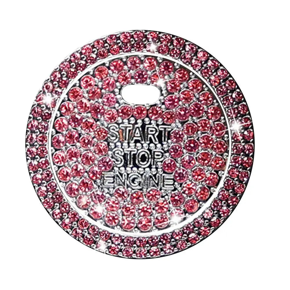 Push Start Switch Button Decorative Rhinsetone Stickers