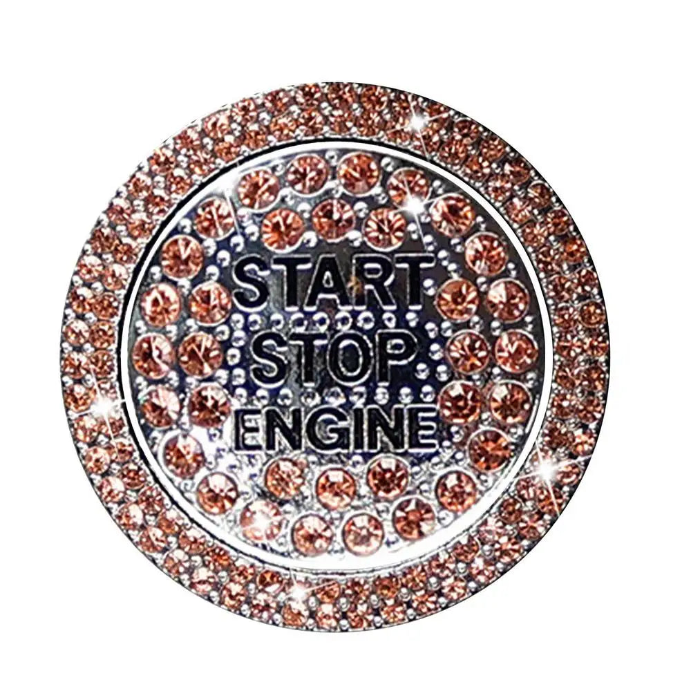 Push Start Switch Button Decorative Rhinsetone Stickers